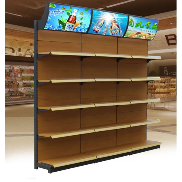 Advertising LED Box Storage Boutique Display Shelf for Morden Style Supermarket Racks