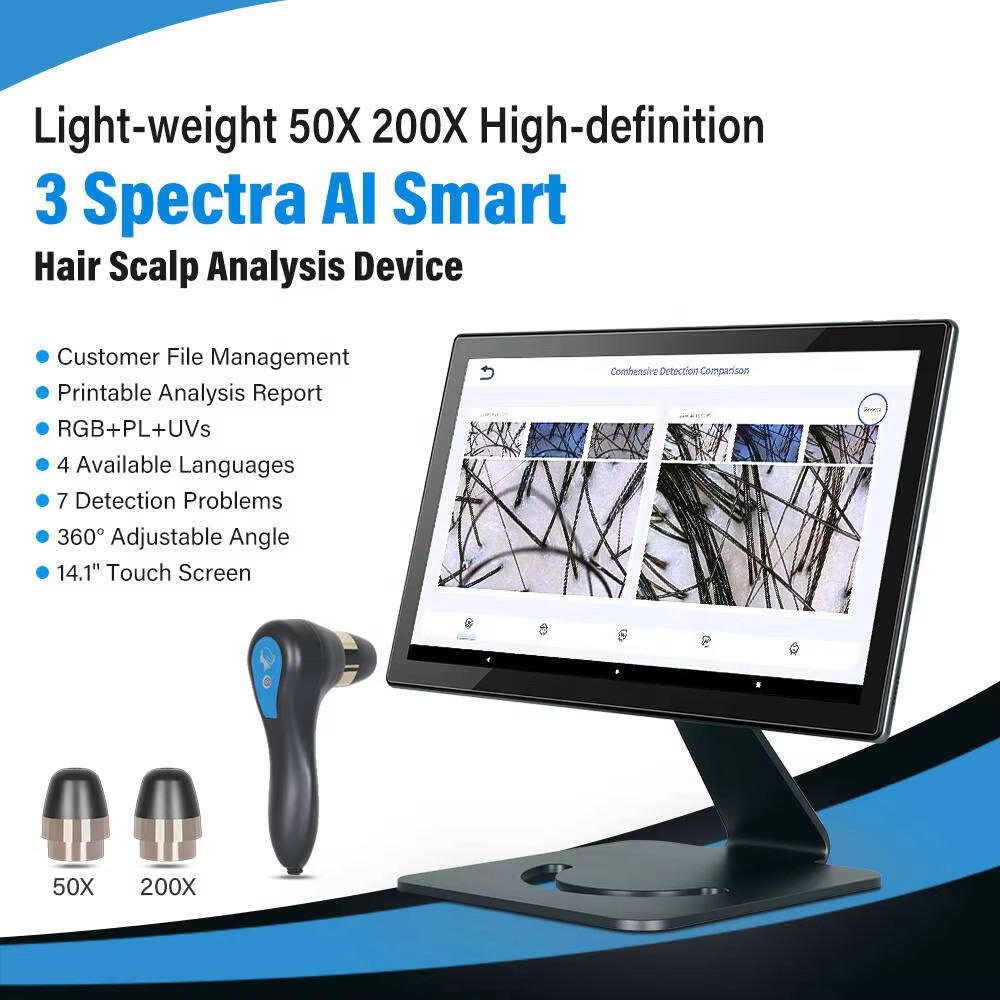 4 Languages Smart Al Scalp Analyzer Hair Scalp Care Targeted Head Machine