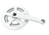 Color Blanco 20 pulgadas Crankset de rueda de cadena única 40T 165MM Personalización