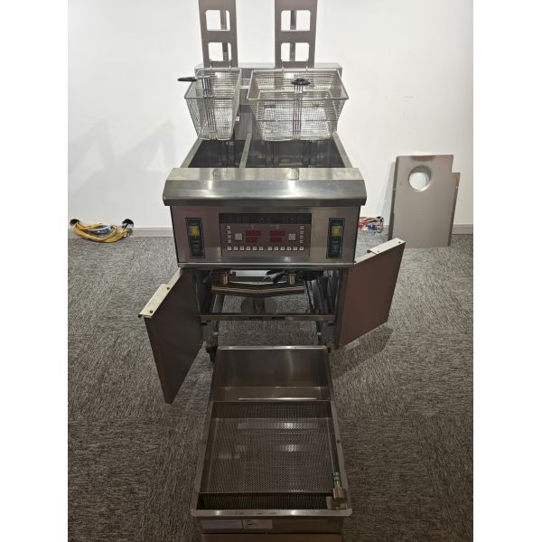 21.4KW Double Tank 11.6L+21.5L Digital Computer Panel Electric Chips Open Fryer Machine