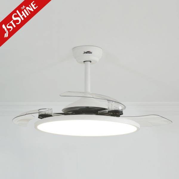 Economia de espaço Luz de ventilador de teto LED invisível com lâminas retráteis em estilo moderno