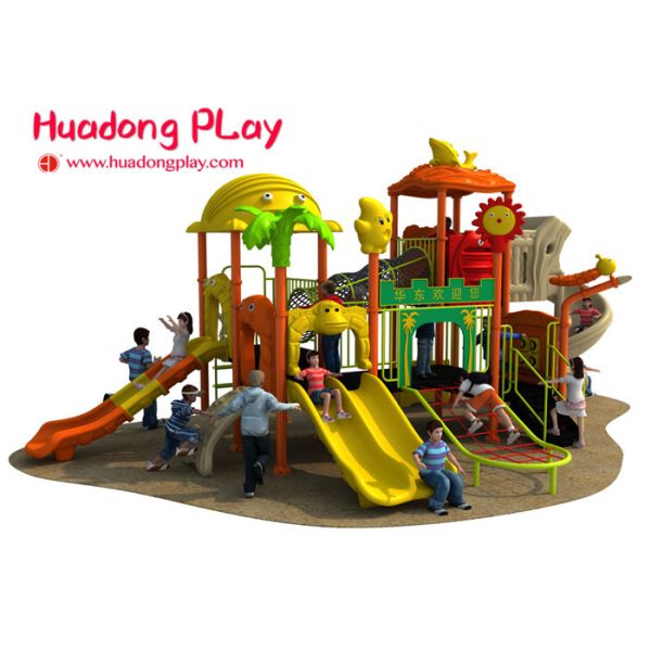Colorful Outdoor Plastic Playground Playhouse For 3-12 Years Old Children