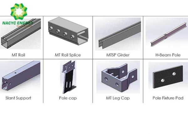 Os suporte à terra anodizados Exclusive do picovolt moeram a estrutura de montagem solar