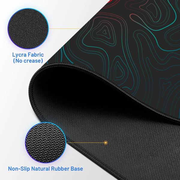 Private Mold Black And White Custom Art Printing Large Anti-Slip Gaming Computer Keyboard Mouse Pad