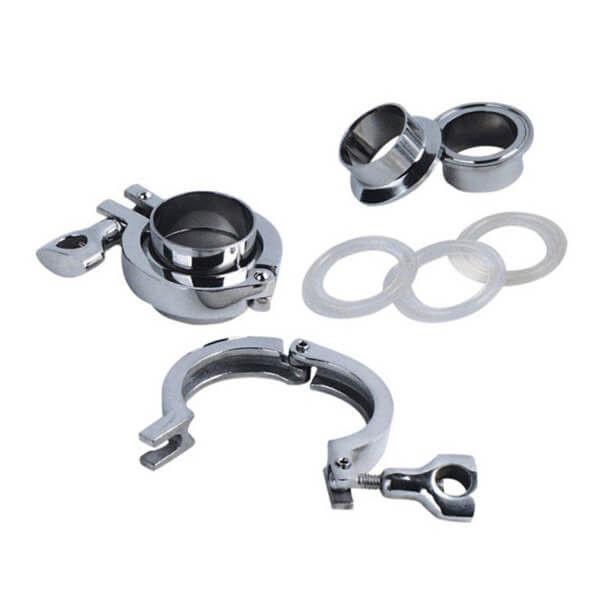 ISO 2852 Sanitary Stainless Steel Tri Clamp Fittings , Pipe Clamp Coupling For Food Industry