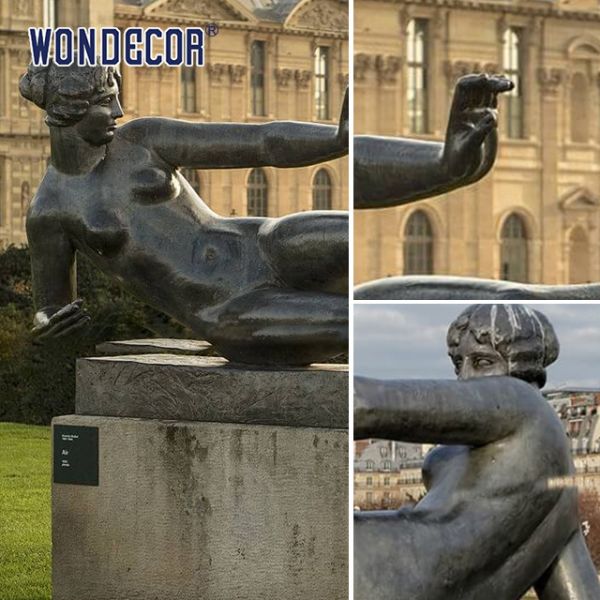 Outdoor Park Metal Bronze Statues Sculpture Art Naked Female