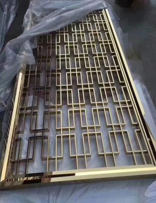Professional Stainless Steel Full Height Screen Panels Hotel Lobby Metal Room Divider