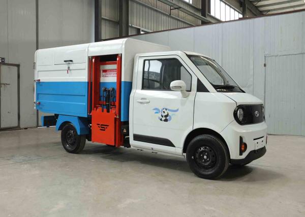 Self-loading and self-unloading electric garbage truck, new energy garbage truck for residential communities