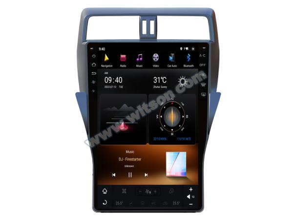 16 Screen Tesla Vertical Android Screen For Toyota Land Cruiser Prado 2018-2022 Car Multimedia Stereo GPS Carplay Player