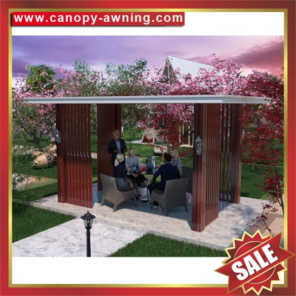 backyard garden park wood look Aluminum gazebo pavilion canopy awning sunshade shelter for sales