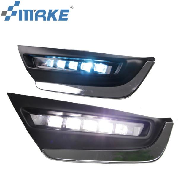 Flexible Drl Daytime Running Light For Honda Cr-V Crv 2017 2018 With Yellow Light