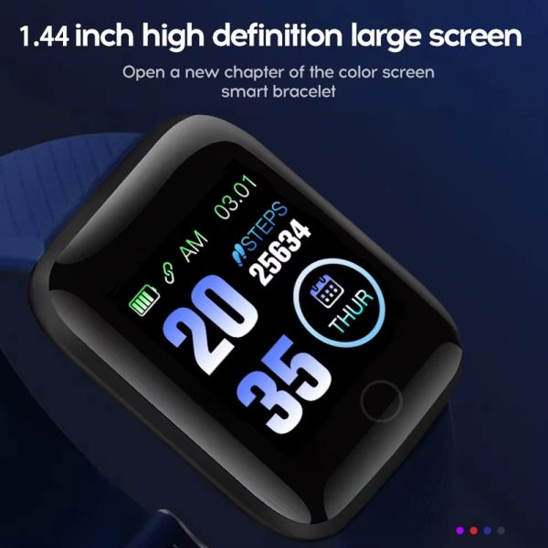 Eraysun 2025 Cheap Relojes Smart Watch Fashion Sport Fitness Waterproof Touch Screen BT 4.0 Heart Rate 116 Plus Smart Watches