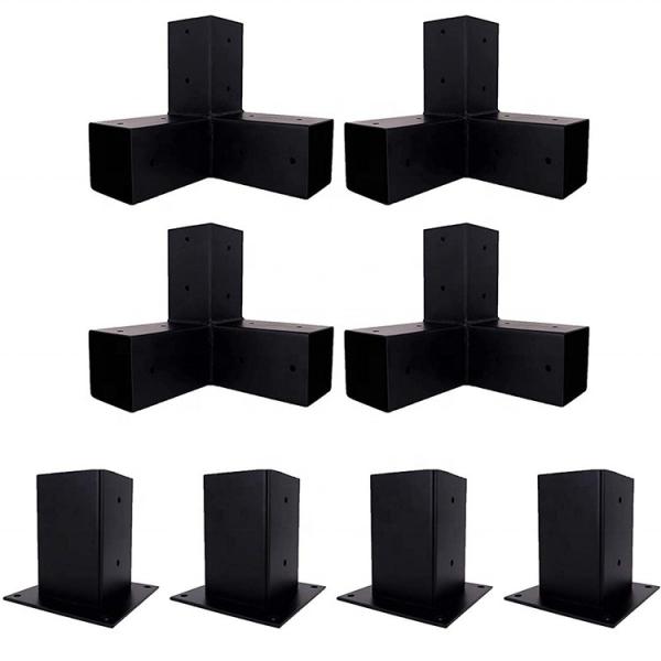 Stamped Steel Brackets Elevated Wood Stand Kit for 4x4 Lumber ISO9001 2015 Certified