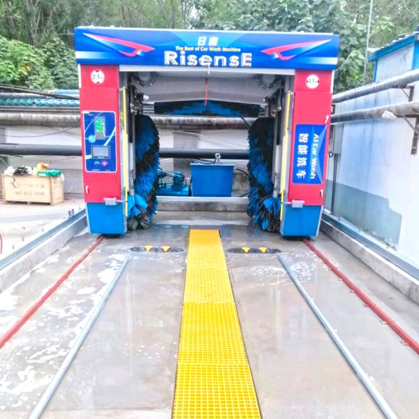 Risense CE Certified High Pressure 5 Brushes Rollover Automatic Car Wash Machine for Sale in Germany with Wheel Brushes