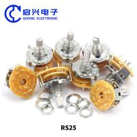 2 pièces RS25 potentiomètre commutateur rotatif 2*5 Fichiers 10000 Cycles