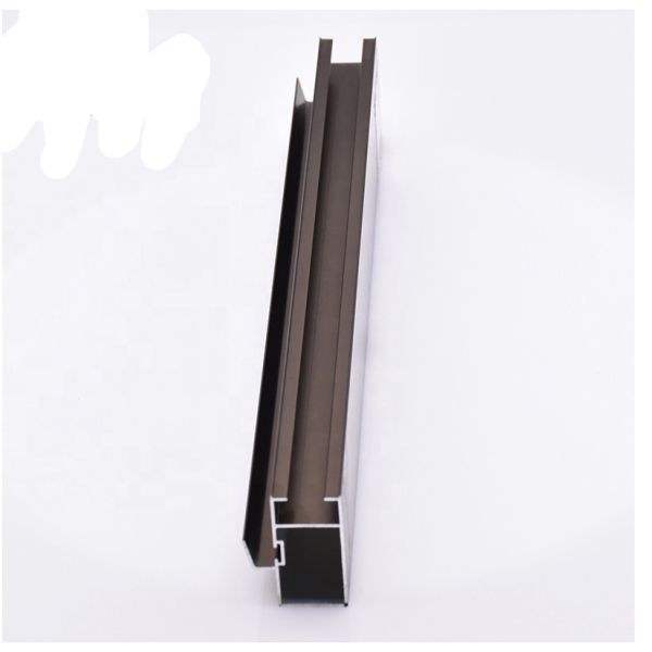 Interior Anodized Champagne Aluminum Profile For Glass Frame