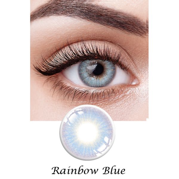 CE0197 Non Prescription Colored Blue Eye Contact Lens 8.5mm 2 Tone 1 Year