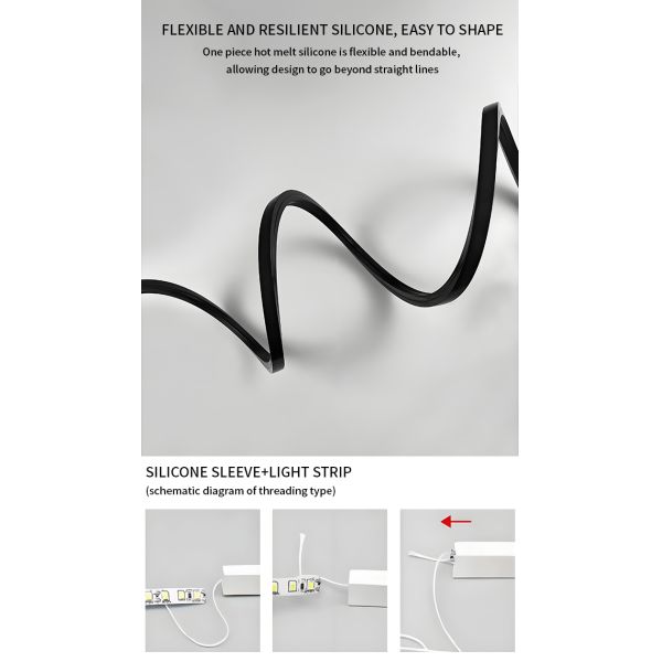 120 grados ángulo de la viga tubo de neón de silicona 12 * 12cm manguera de neón IP67 a prueba de agua