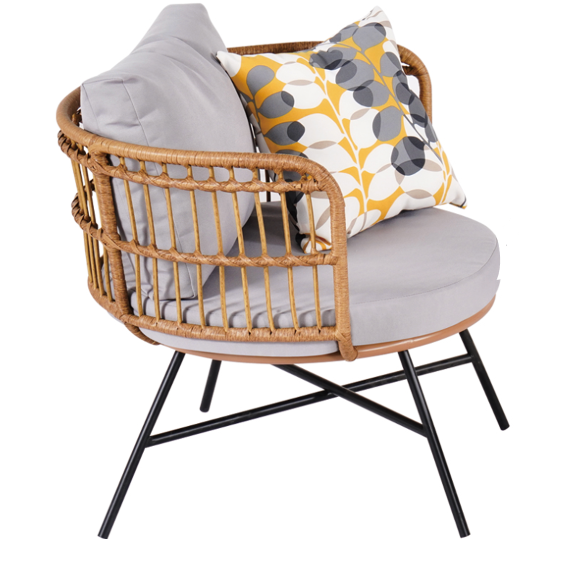 Modern Rattan Chair for Outdoor Dining Exterior & Courtyard Use-Eco-Friendly & Durable