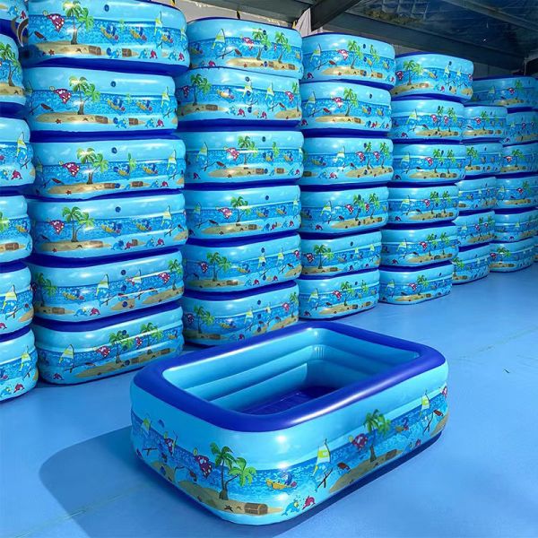 Inflatable 3 Rings Kids Large Plastic Baby kids Play Swimming Pool