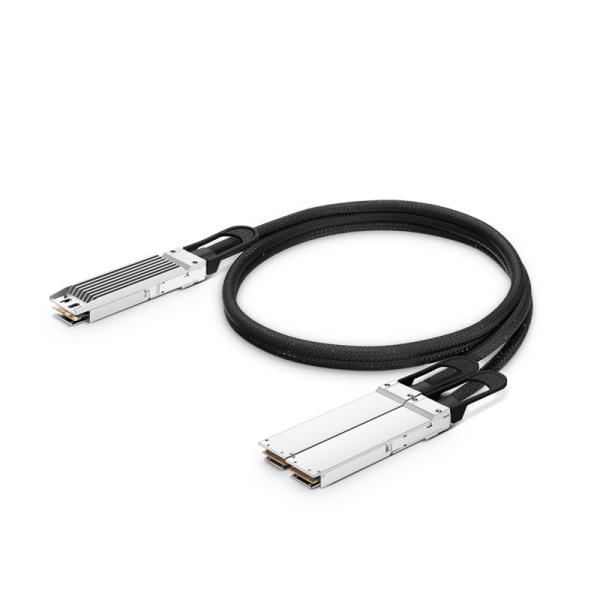 1M Compatible 800G OSFP Finned Top to 2 x 400G OSFP Flat Top Ethernet Passive Direct Attach Copper Breakout Cable