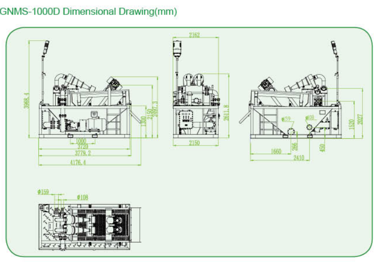 GNMS-1000D mud recycling system,economy mud recycling system, 1000GPM mud recycling system