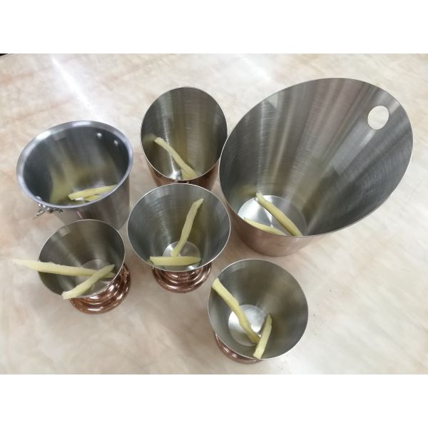 Поднял - пищевой контейнер закуски ведра картофеля фри чашки обломоков нержавеющей стали цвета золота/серебра французский