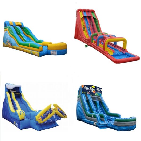 Commercial Occasions Inflatable Jumper Water Slide with Pool 2 Carps Slide