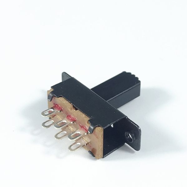 Переключатель скольжения, переключатель DPDT 6Pin сползая, вертикальный бортовой переключатель тактичности нажима, тумблер прерывателя включеный-выключеный микро-