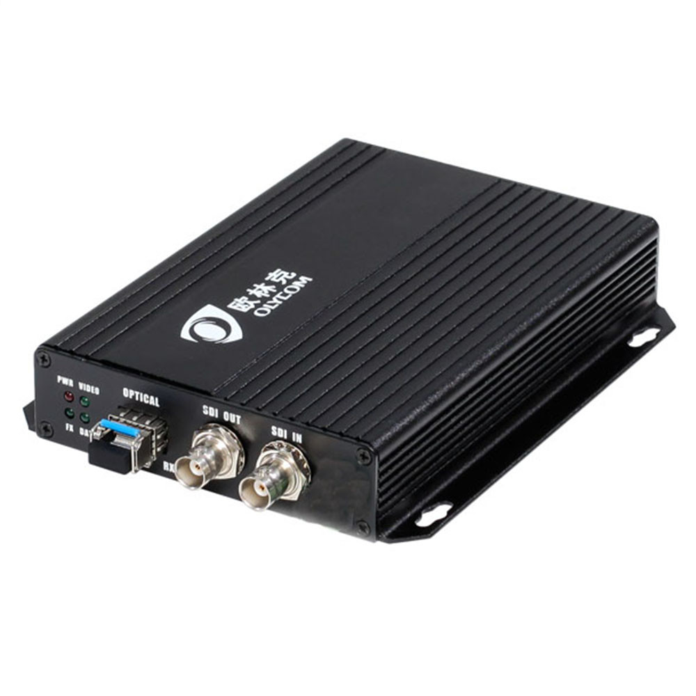 1080P HD SDI видео Fiber Extender Оптический преобразователь Одномодный 20 км с локальной петлей 12В