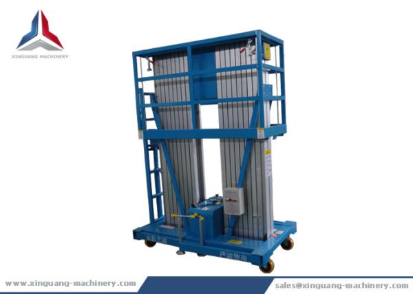 200kg Capacity Double Mast Hydraulic Aluminum Lift with 10m Platform Height