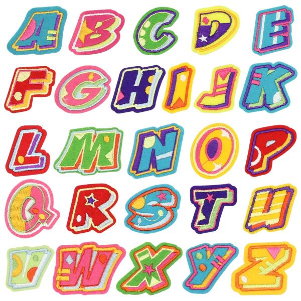 Embroidered Velcro Hook Embroidered Letter Patches For Jeans Socks Labels