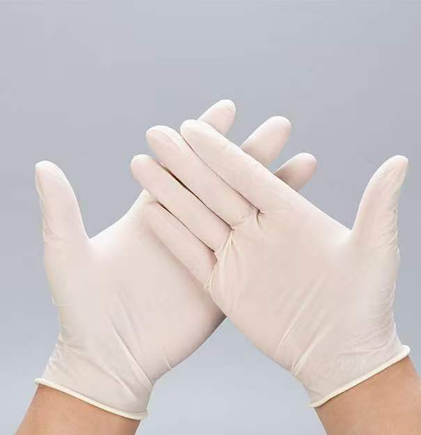 Disposable Powder-Free Latex Examination Gloves 4.5~6.5 g Non Sterile Anti-Slip Function Wholesale Latex Examination Gloves