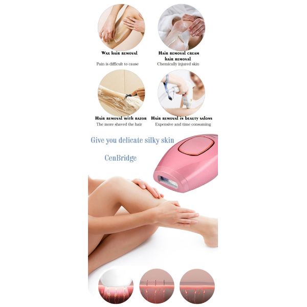 ROHS FCC White Pink Full Body Quartz Lamp IPL Laser Handset