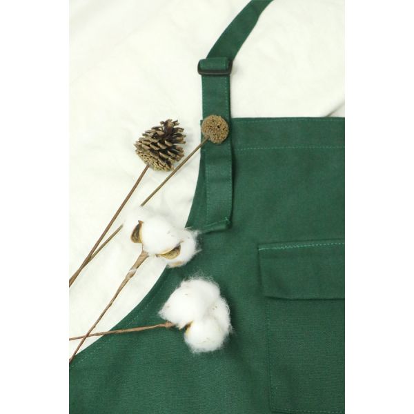 Two-Piece Kitchen Cooking Apron , 8 Oz Cotton Canvas Restaurant Waiter Apron For Work