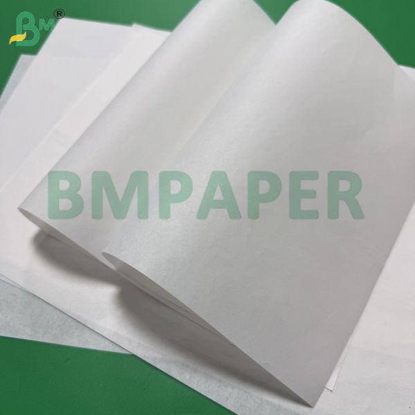 50gsm White Glassine Paper Roll For Producing Fried Food Packaging 500mm Wide