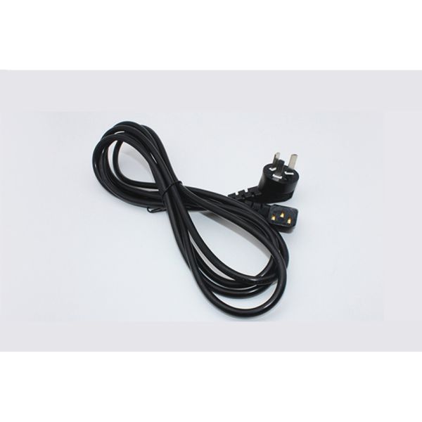 Hot sale Oxygen-free copper black power cord 10A 0.5m-10mAngled female power cable