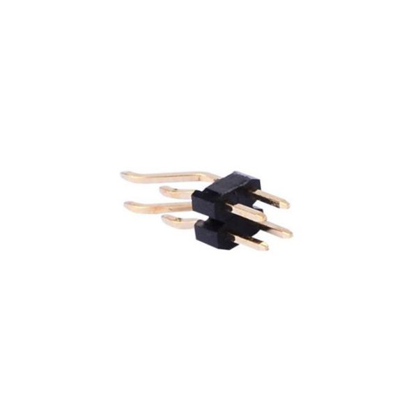 Pitch2.54 mm 2*2P header connector Black Brass material Gold-plated Environmental protection