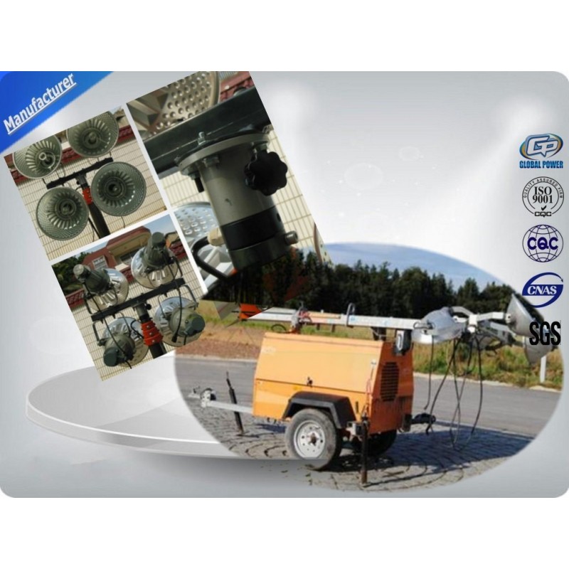 Single Cylinder Diesel Trailer Portable Generator Light Tower Rental With Air Cooled