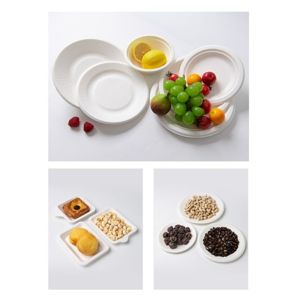 Круг волокна сахарного тростника плит естественной багассы устранимый покрывает 6 7 8 9 10 дюймов