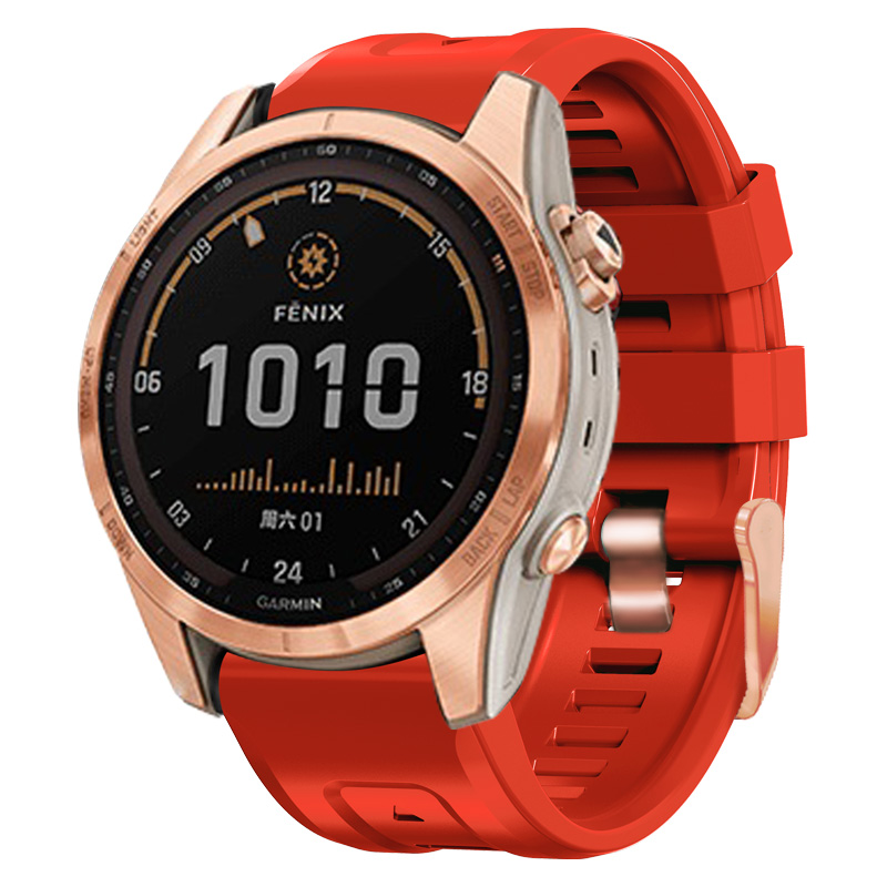 Replacement Popular Quick Fit for Men Luxury Silicone Watch Strap Rose Gold Buckle for Garmin Fenix 7S 20mm Silicone Watch Band