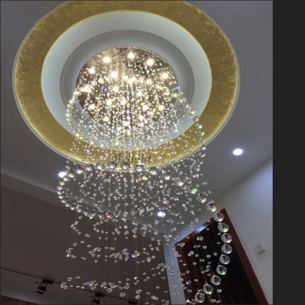 Large circular crystal chandelier for Living room Bedroom Stairs Home lighting (WH-CY-14)