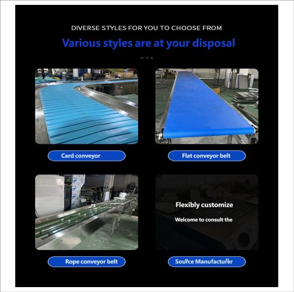 Canteen Tableware Recycled Conveyor Belt For E Commerce Warehouse Packing