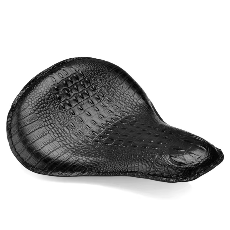Brown Crocodile Leather Custom Motorcycle Saddle Seat Sproteggerci Electronic Bike Cover for Chopper Bobber Motorcycles