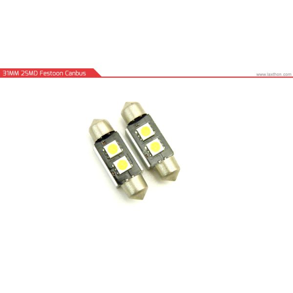 CE RoHS 31MM 2SMD 5050 LED Interior Car Light Bulbs With Heatsink
