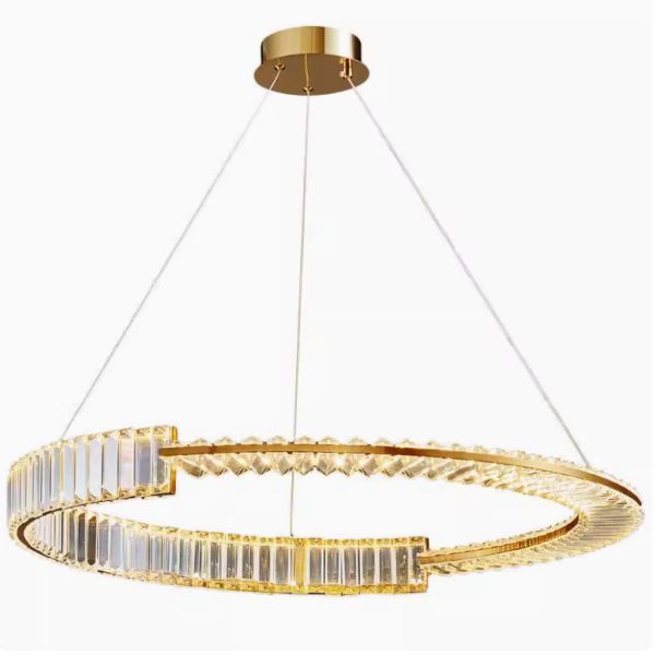 Post-modern light luxury chandelier stainless steel crystal living room lamp Nordic simple restaurant lamp bedroom LED lamp lighting