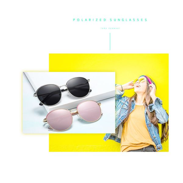 Retro Summer TAC UV400 Protection Sunglasses Metal Women Men Polarized