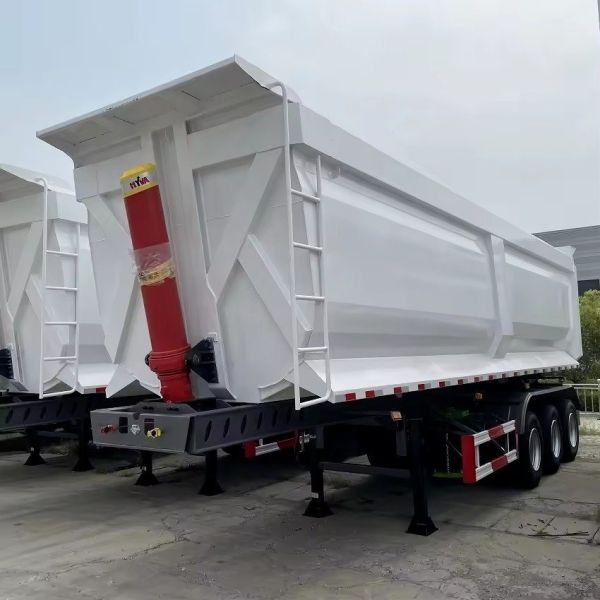 Direct Special Transport Steel 50 Ton 3 Axle Dump Semi Trailer with 12r22.5 Tires