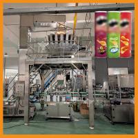 Patata automática sistema de pesaje y de relleno de Chips Tin Canning Machine Puffed Food del vacío
