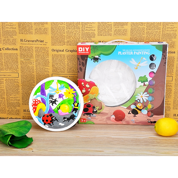 Children's Arts And Crafts Toys DIY Assemble Plaster Clock Lovely Ladybug Design